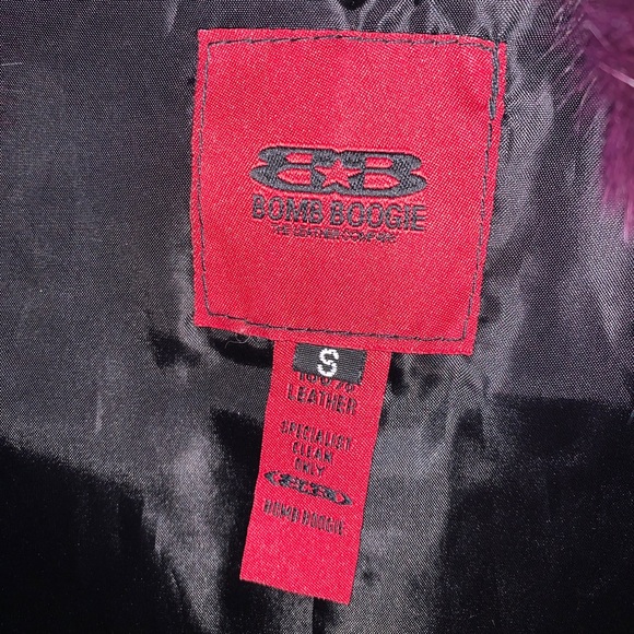 Purple fur vest real leather - Picture 4 of 9